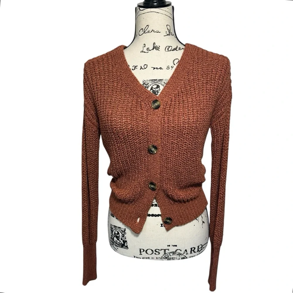 Moon & Madison Thick‎ Chunky Knit Fall Cardigan Sweater, S - Picture 2 of 11